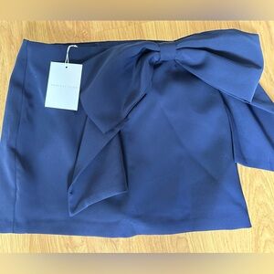 Navy Skort with a bow